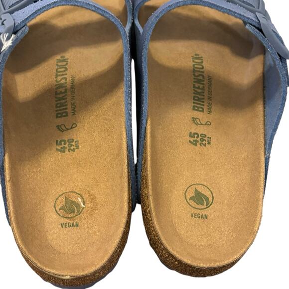 BIRKENSTOCK Arizona Vegan Textile Rivet Sandals EU 45 Mens 12 Women 14 Blue NWOB - Picture 5 of 16